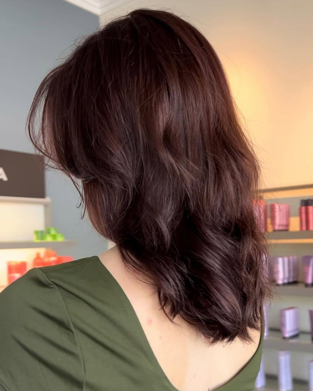 Medium Length Warm Dark Brown